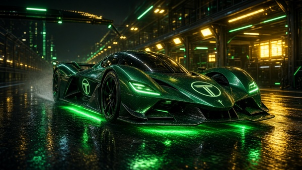 Tether (USDT) coin on a racing track